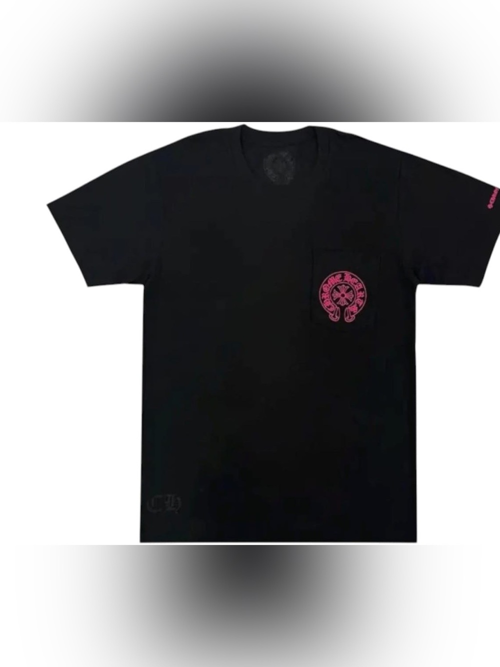 Chrome Hearts men’s s m l xl Black Tee Hot Pink Back Graphic horseshoe shirt 🧲 - Picture 2 of 4